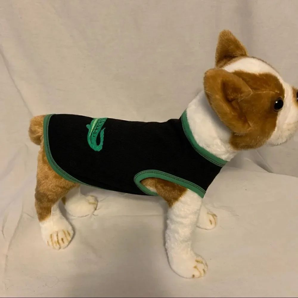Black and Green Alligator Doggie T-Shirt Sz S